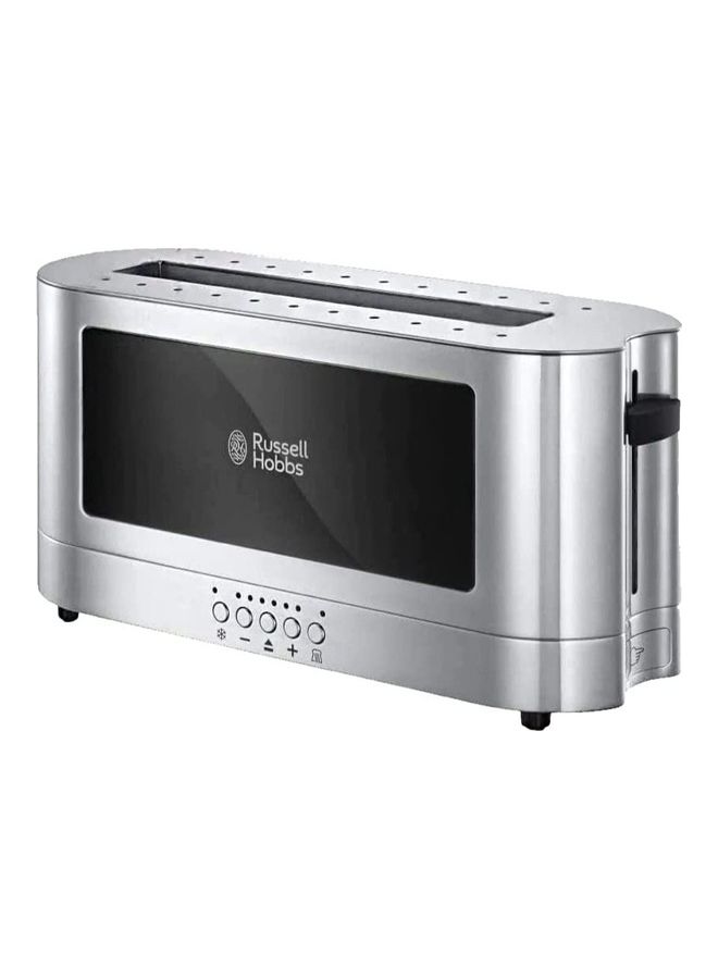 Extra Long Slot Slice Toaster With Toast Technology, Automatic, Glass View For Easy Monitoring, 7 Browning Settings With Defrost/Reheat/Cancel Function, Stainless Steel 1420 W 23380 Silver