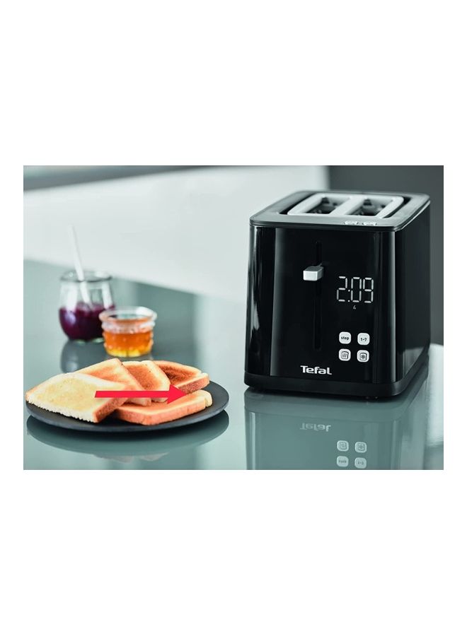 Toaster | SmartN'Light Digital Toaster | 2 Slots | 7 Levels of Toasting | Defrot and Reheat Functions | Settings Saving Function | Safe to Touch |   2 Years Warranty 850 W TT640840 Black