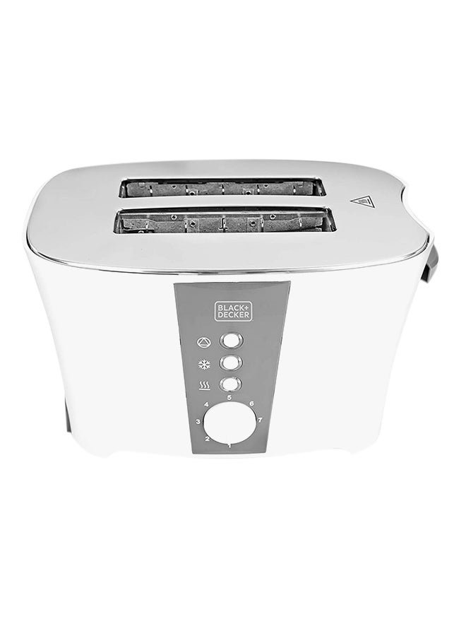 Bread Toaster 2 Slice With Crumb Tray 800 W ET122-B5 White/Grey