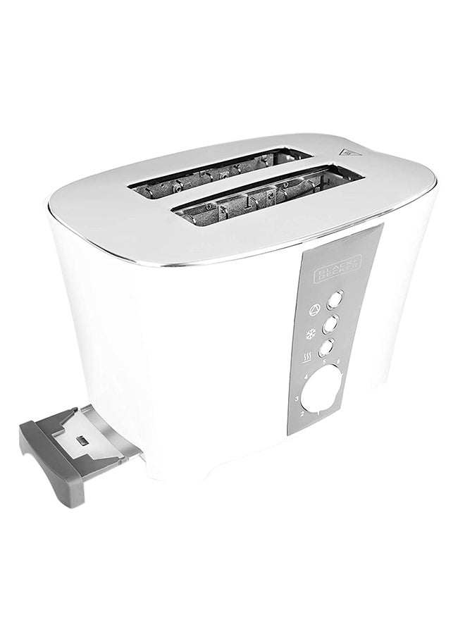 Bread Toaster 2 Slice With Crumb Tray 800 W ET122-B5 White/Grey