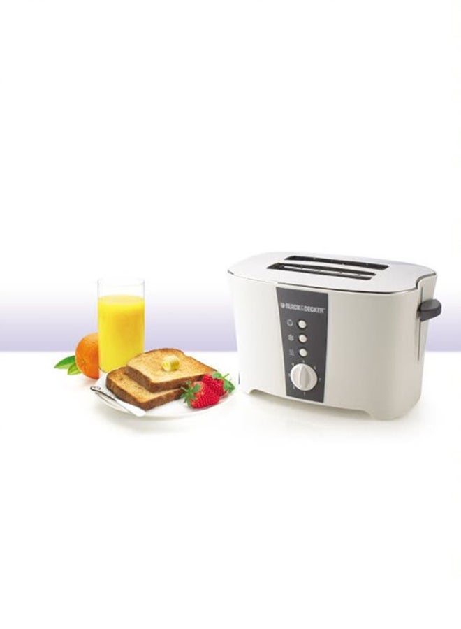 Bread Toaster 2 Slice With Crumb Tray 800 W ET122-B5 White/Grey