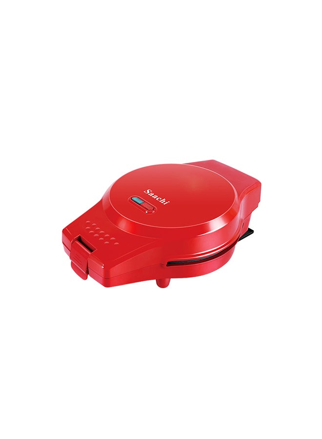 4-In-1 Multi Snack Maker with Changeable Plates for Waffles, Donuts, Cupcakes and Cakepops 1000 W NL-4M-1566-RD Red