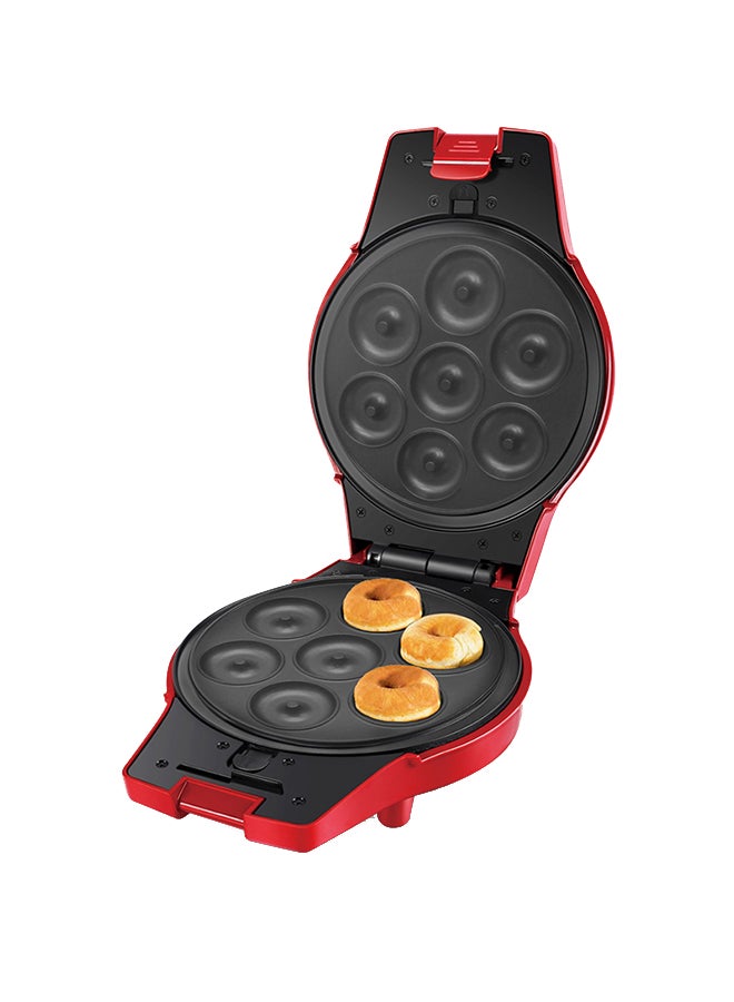 4-In-1 Multi Snack Maker with Changeable Plates for Waffles, Donuts, Cupcakes and Cakepops 1000 W NL-4M-1566-RD Red