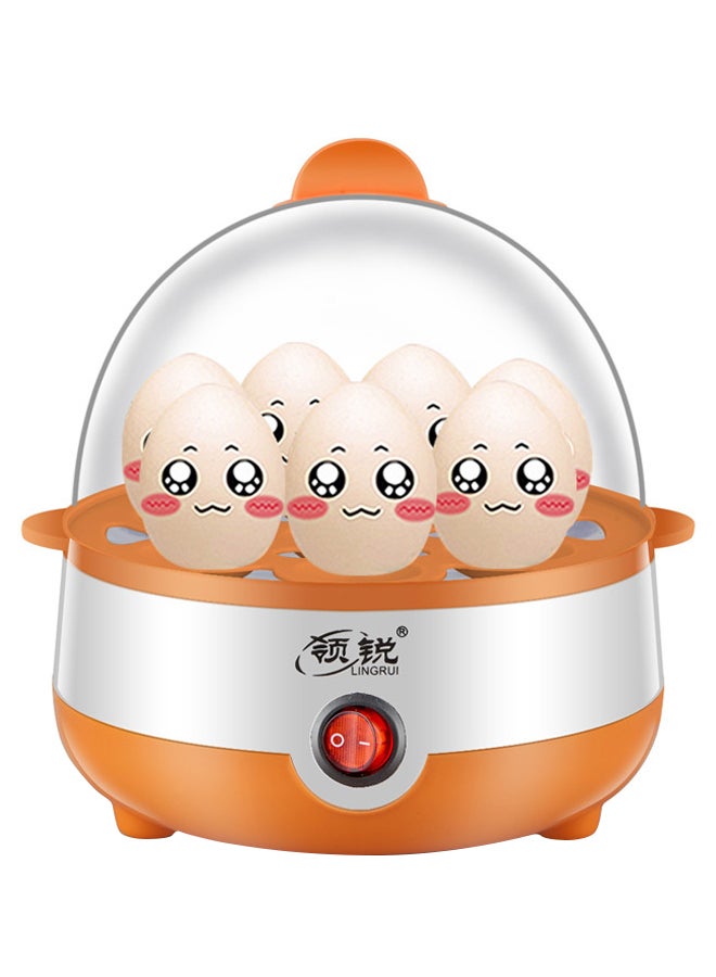 Mini Multi-Function Single Layer Egg Cooker ZDQ2 Orange/White/Clear