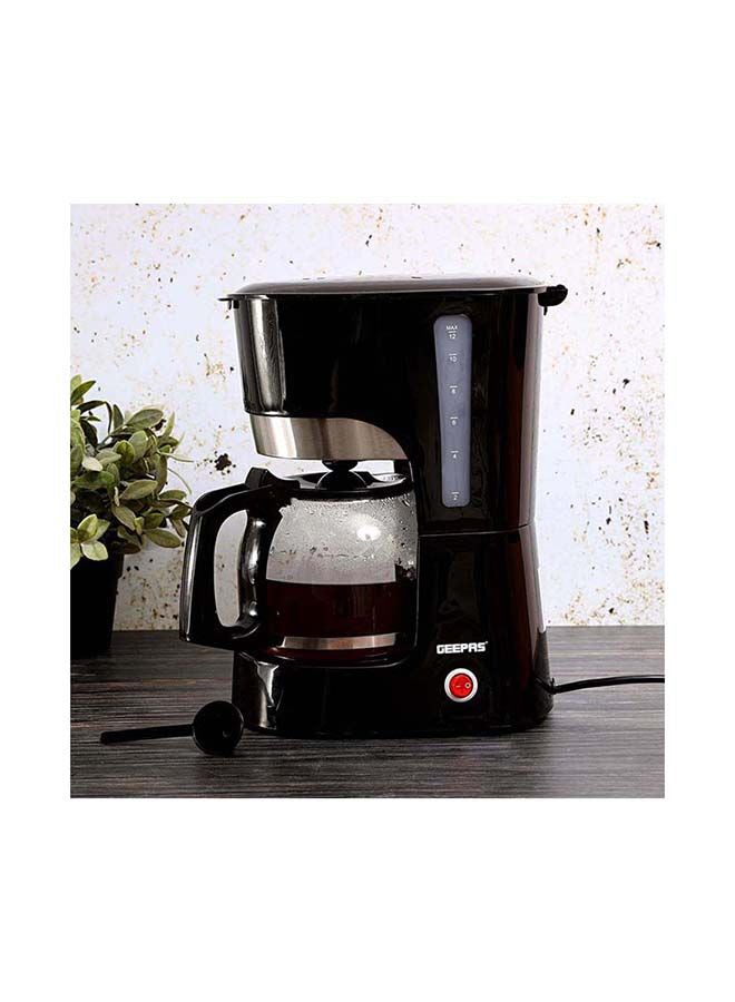 Coffee Maker, Filter Coffee Machine, | High Temperature Glass Carafe | Keep Warm & Anti-Drip Function | Reusable Filter | On/ Off Switch with Indicator Light 1.5 L 850 W GCM6103 Black/Clear