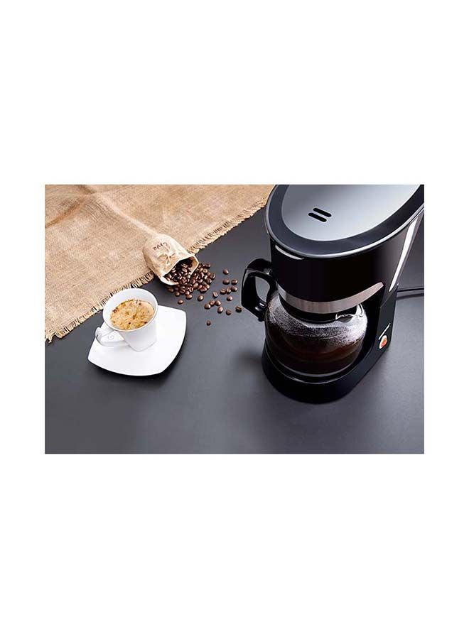 Coffee Maker, Filter Coffee Machine, | High Temperature Glass Carafe | Keep Warm & Anti-Drip Function | Reusable Filter | On/ Off Switch with Indicator Light 1.5 L 850 W GCM6103 Black/Clear