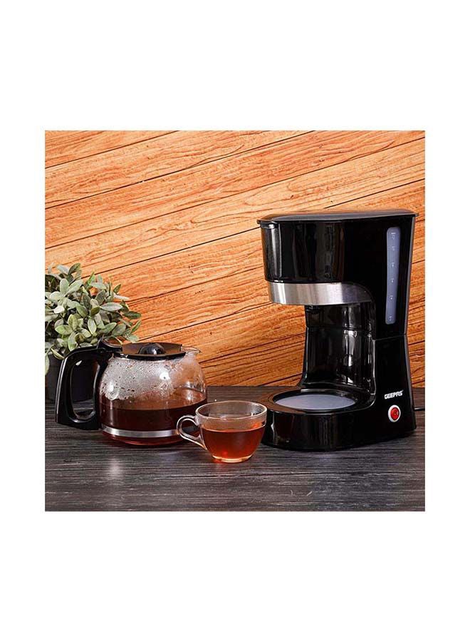 Coffee Maker, Filter Coffee Machine, | High Temperature Glass Carafe | Keep Warm & Anti-Drip Function | Reusable Filter | On/ Off Switch with Indicator Light 1.5 L 850 W GCM6103 Black/Clear