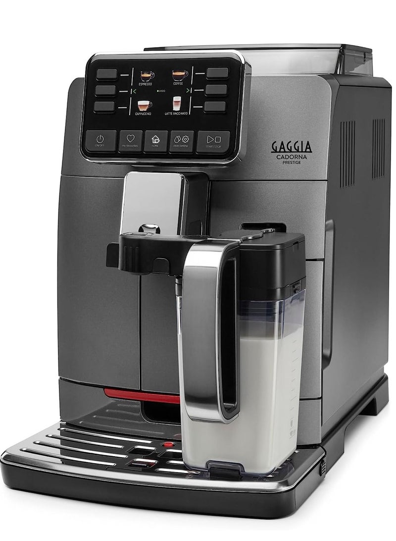 Gaggia Cadorna Prestige | Automatic Bean to Cup Espresso and Coffee Machine | Made In Italy | Americano, Cappuccino, Caffe Lungo, Ristretto, Latte Macchiato Maker for Home and Office