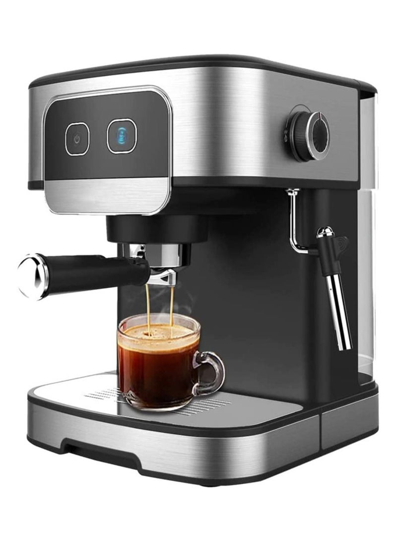 Biolomix 1200W 20 Bar Espresso Coffee Machine Instant Preheat Coffee Maker With Milk Frother Cafeteria Cappuccino Hot Water Steam, black, CM6868