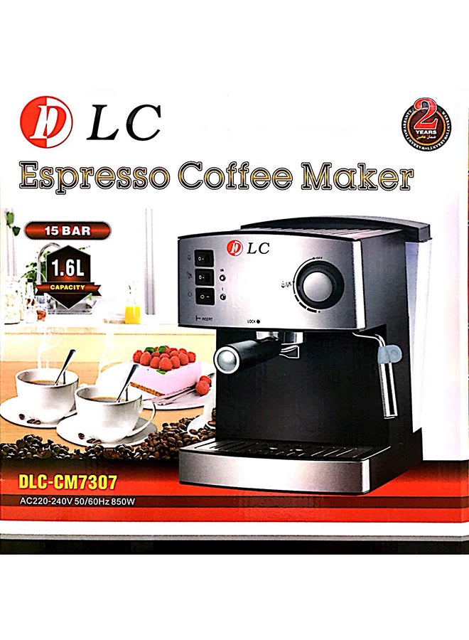 Espresso And Cappuccino Coffee Maker 1.6 L 850 W CM7307 Black/Silver