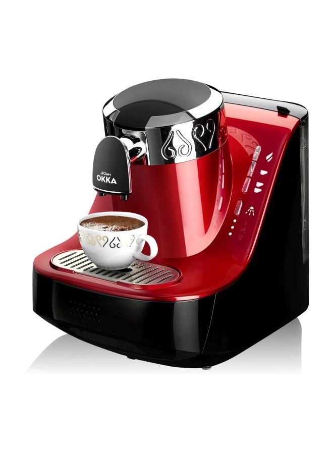 Fully Automatic Professional Electric Turkish Coffee Maker 710 W OK002 Red/Chrome