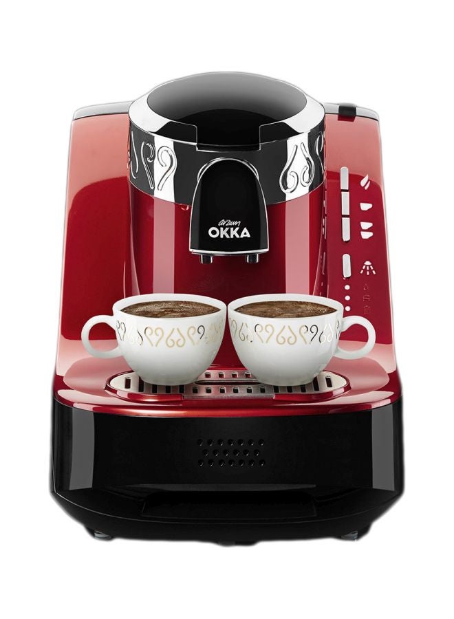 Fully Automatic Professional Electric Turkish Coffee Maker 710 W OK002 Red/Chrome