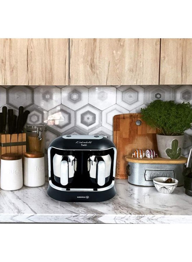 Kahvekolik Twin Turkish Coffee Machine 800 W A861-01 Black/Silver