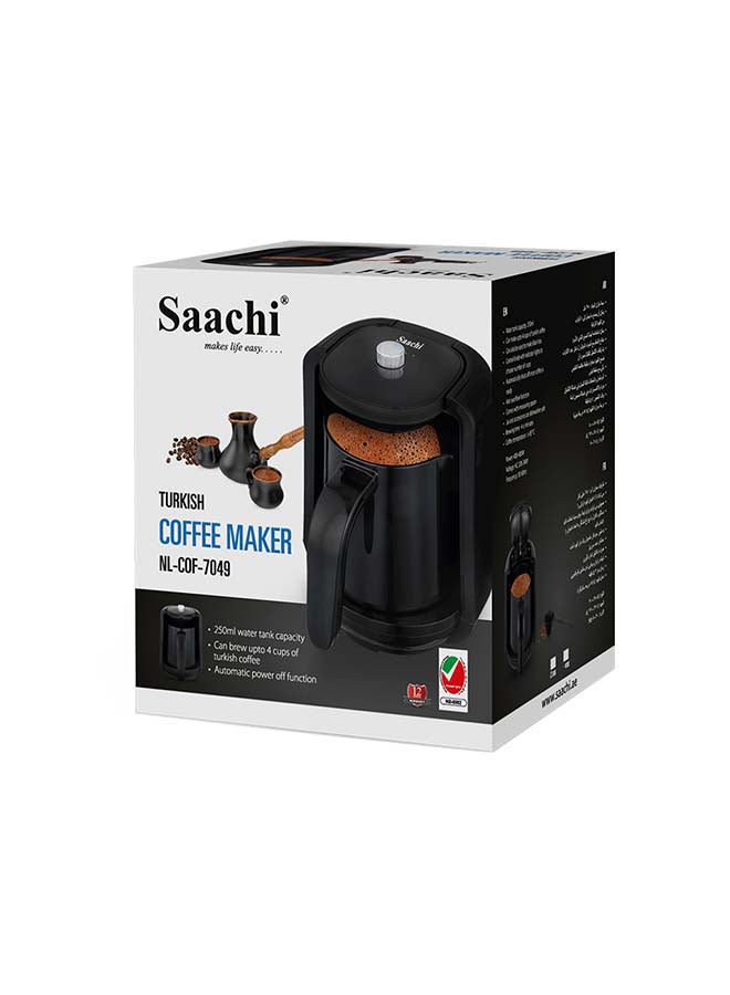 Turkish Coffee Maker Can Make Upto 4 Cups of Coffee in 4 Minutes or Less 250 ml 480 W NL-COF-7049-BK Black