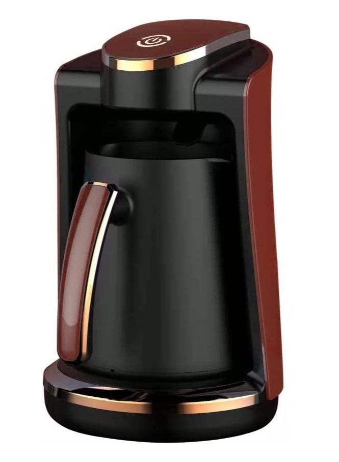 Automatic Turkish Coffee Maker Portable Machine | 4 Cups Capacity (240ml) | Easy Electric Coffee Maker For Office Home & Cafe (Brown, Single)