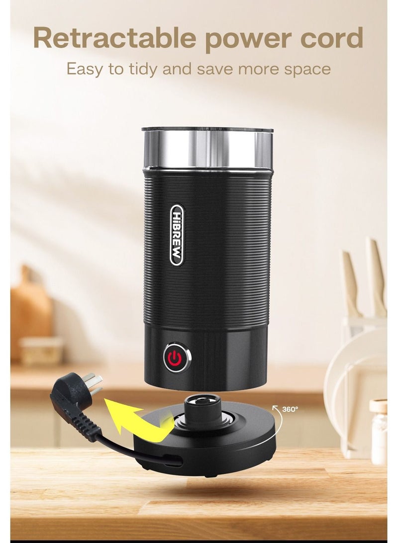 HiBREW Handheld Automatic Hot and Cold Multifunctional for Latte Cappuccino Foam Coffee Electric Milk Frother