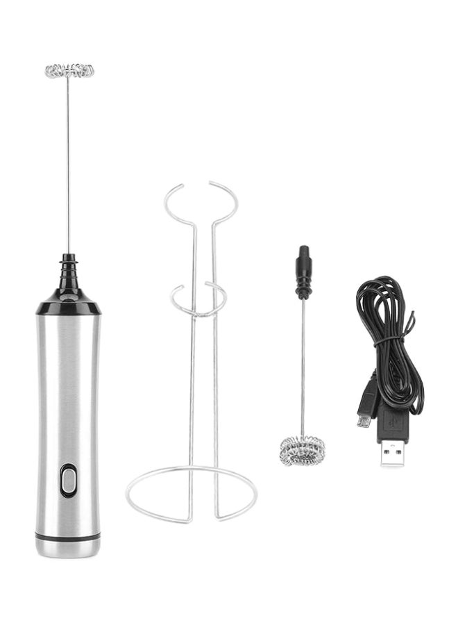 USB Rechargeable Milk Frother JY10834 Silver/Black