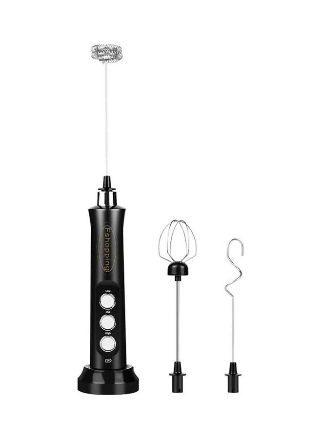 3-Piece Electric Milk Frother And Whisk Set 1.0 W W16 Black/Silver