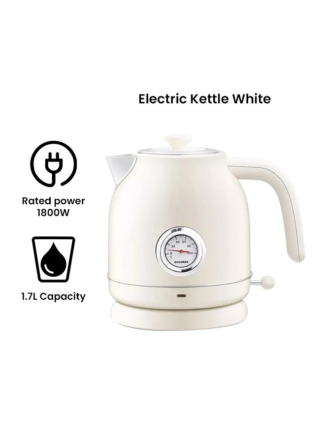 Retro Electric Water Kettle 1.7 L 1800 W PAA01W White