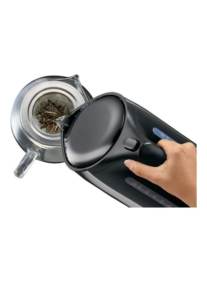 Kettle, Washable Anti Scale Filter, Double Sided Window, 1.7 L 3000 W WK 5110 BK Black and Silver