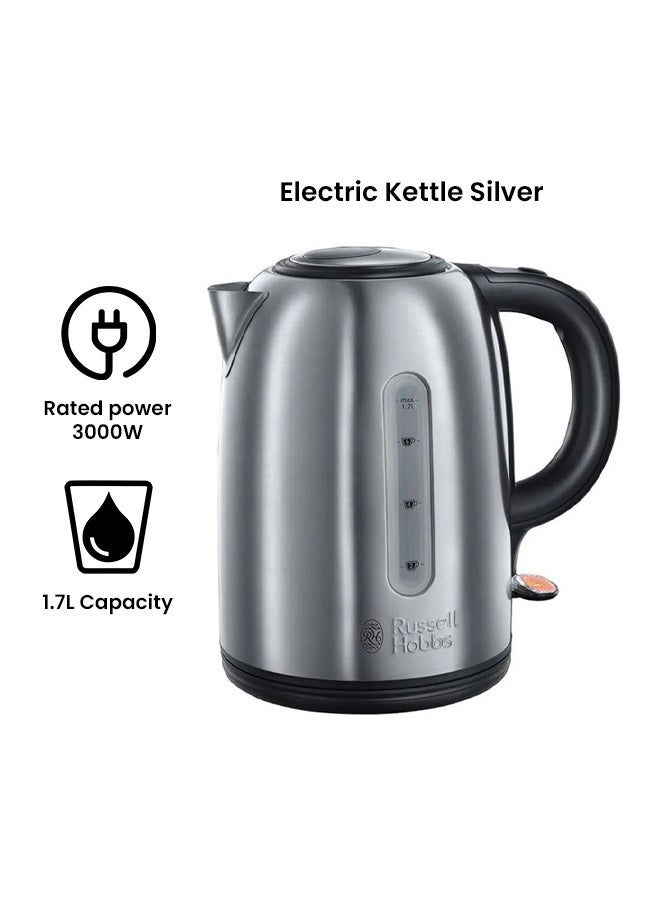 Snowdon Kettle , Stainless Steel, Rapid Boil, Perfect Pour, Auto Shut-Off, Cordless 1.7 L 3000 W 20441 Silver