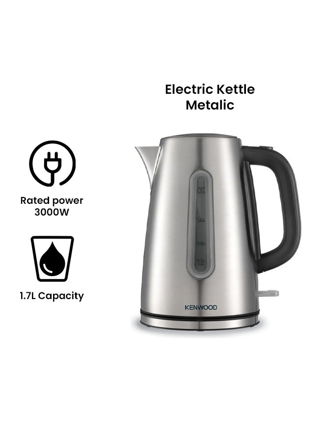 Stainless Steel Cordless Kettle With Auto Shut-Off & Removable Mesh Filter 1.7 L 3000.0 W ZJM11.000SS Metalic