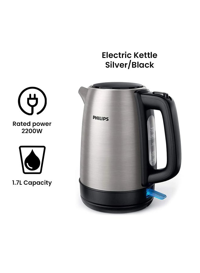 Electric Kettle 1.7 L 2200 W HD9350 / HD9350/92 Silver/Black