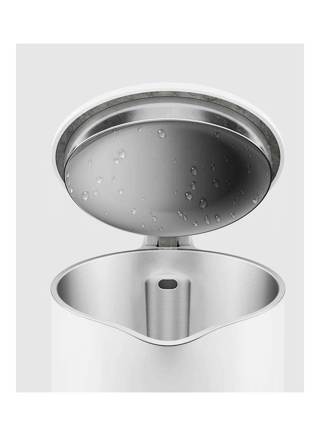 Electric Kettle 2 Dual Layer Heat Insulation Stainless Steel With Lever Indicator Light 1.7 L 1800 W MJDSH04YM White