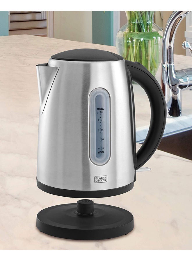 Electric Kettle With Stainless Steel Body 1.7 L 2200 W JC450-B5 Silver/Black