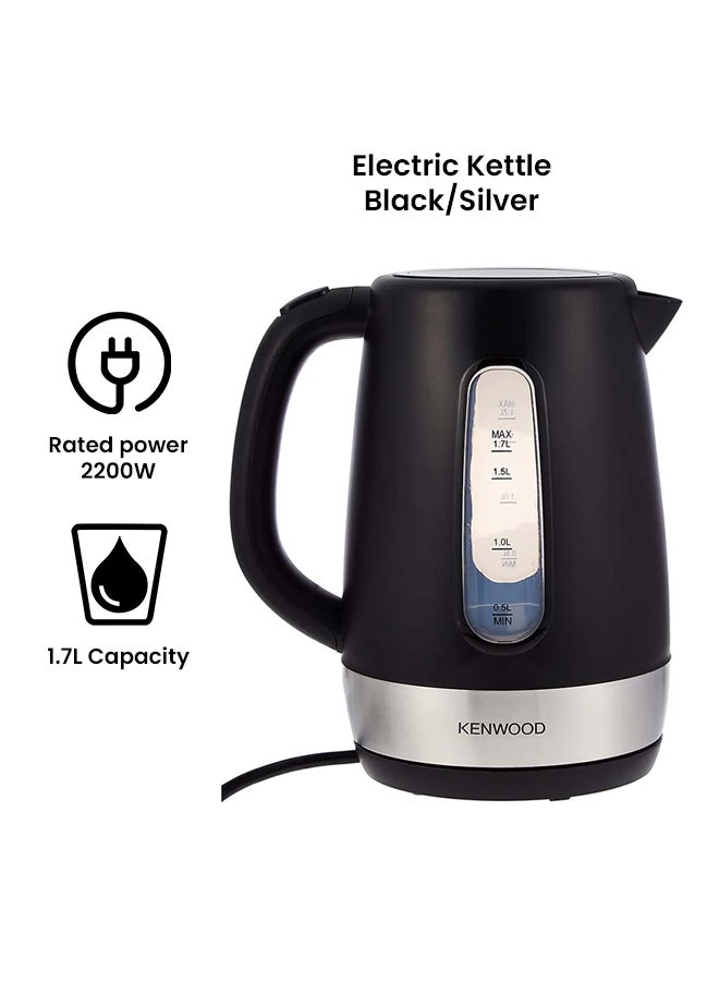 Cordless Electric Kettle With Auto Shut-Off & Removable Mesh Filter 1.7 L 2200 W ZJP01.A0BK Black/Silver