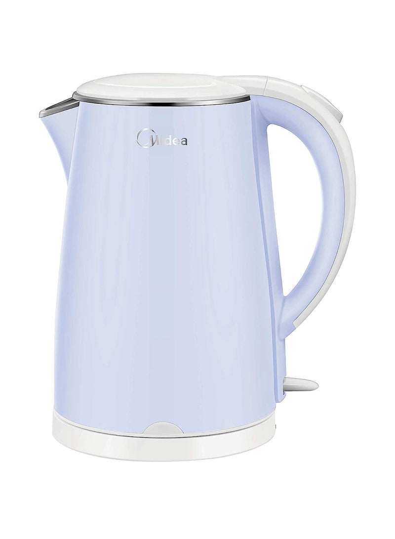 Stainless Steel Electric Cordless Kettle, 360° Swivel Base, Double Wall Cool Touch Body, Power Cord Storage, Auto Cut-off Function, One Touch Lid Opening 1.7 L MKHJ1705B Light Blue
