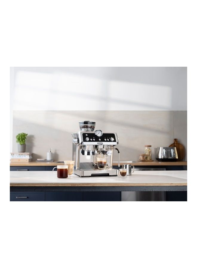 LA SPECIALISTA PRESTIGIO Espresso Coffee Machine with Sensor Burr Grinder, Smart Tamping Station, Dual Heating, Advanced Latte System & Hot Water Spout for Americano & Tea 2.5 L 1450 W EC9355M Silver/Black