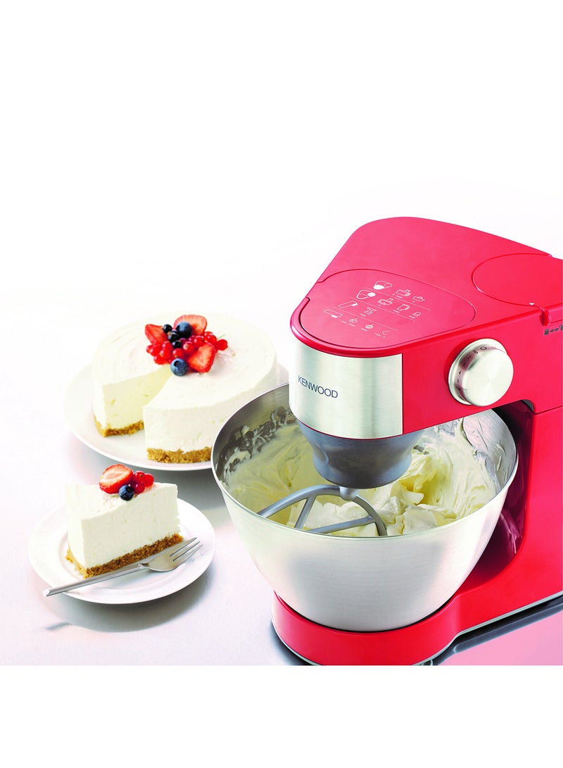 Kenwood Stand Mixer Kitchen Machine Prospero  With  Stainless Steel Bowl, K-Beater, Whisk, Dough Hook, Glass Blender, Food Processor, Meat Grinder, Juicer, Citrus Juicer 4.3 L 900 W KM241002 Red