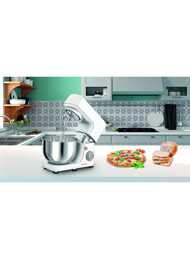 Kitchen Machine | Masterchef  Kitchen Machine | Silver/ Stainless Steel/Plastic | 2 Years Warranty 4.8 L 800 W QA150127 White/Silver