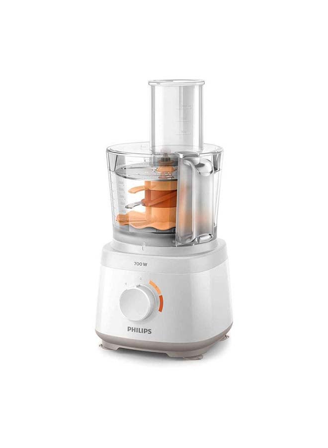 Daily Collection Compact Food Processor 1.5 L 700.0 W HR7320/01 White/Clear/Orange