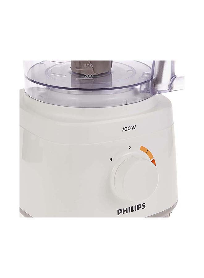 Daily Collection Compact Food Processor 1.5 L 700.0 W HR7320/01 White/Clear/Orange