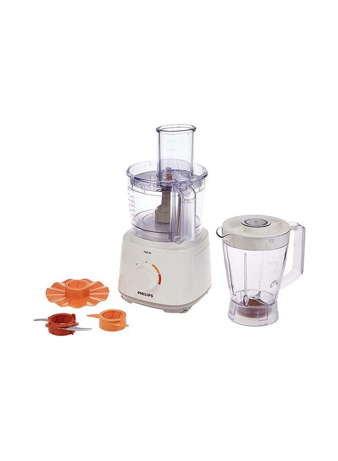 Daily Collection Compact Food Processor 1.5 L 700.0 W HR7320/01 White/Clear/Orange