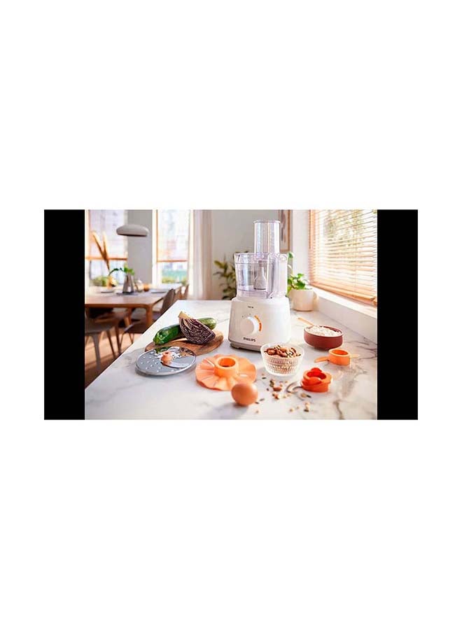 Daily Collection Compact Food Processor 1.5 L 700.0 W HR7320/01 White/Clear/Orange