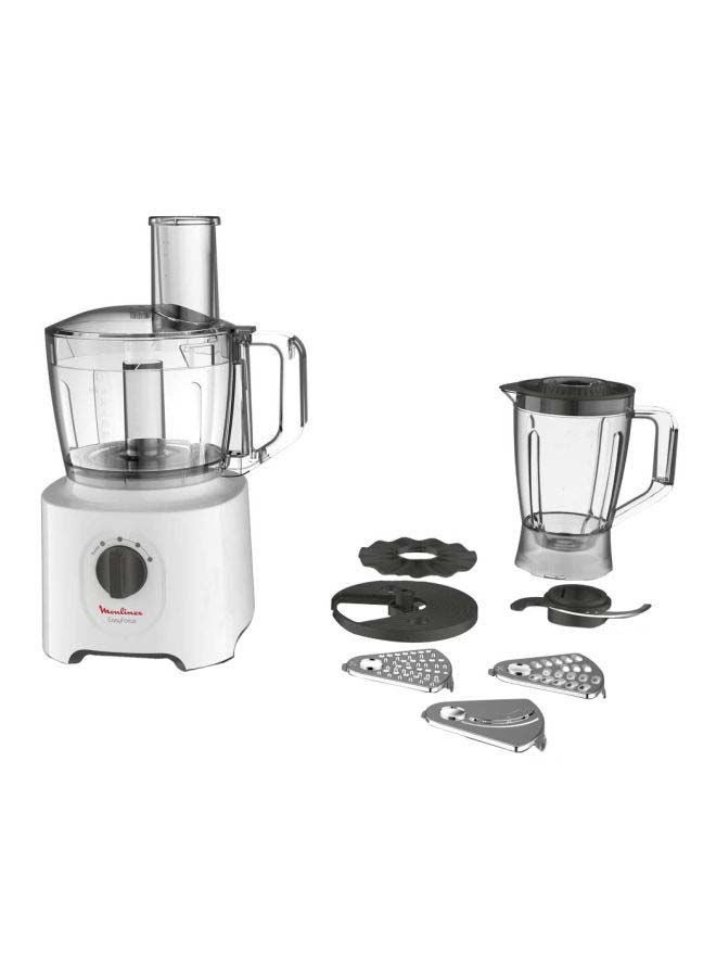 Food Processor | Easy Force Food Processor  | 800 W| 6 Attachments | +25 Different Functions | 2 Years Warranty 2.4 L 800 W FP247127 White/Clear