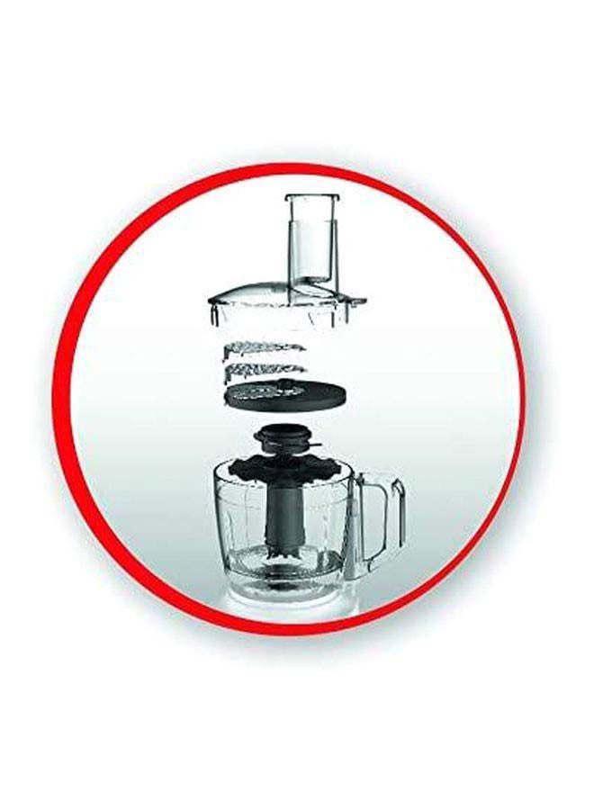 Food Processor | Easy Force Food Processor  | 800 W| 6 Attachments | +25 Different Functions | 2 Years Warranty 2.4 L 800 W FP247127 White