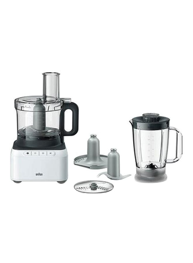 Food Processor, 1.2L Blender, 2 Speeds, Pulse Function, Slicing and Grating disc, Dough 2.1 L 800 W FP3131WH White/Grey/Black