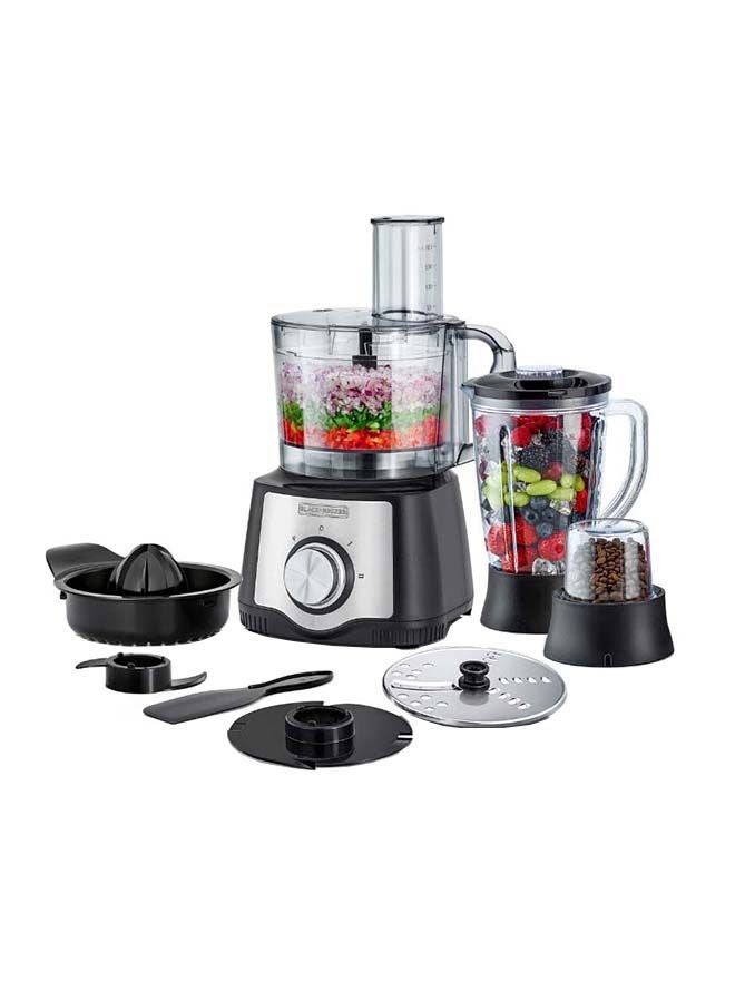 Food Processor 29 Functions 6-in-1 (Blender + Grinder + Citrus Juicer + Dough Maker + Whisker + Food Processor) 600 W FX650-B5 Black/Silver