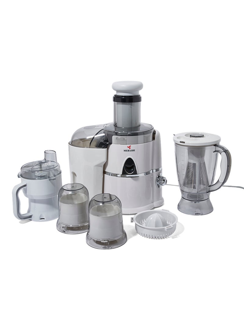 7-In-1 Food Processor 1.8L ME-FPS1002BW White/Clear