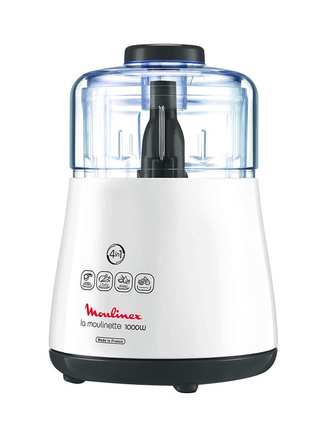 Vegetable Chopper |  4 in 1 La Moulinette Chopper |   2 Years Warrant 0.5 L 1000 W DPA144 White