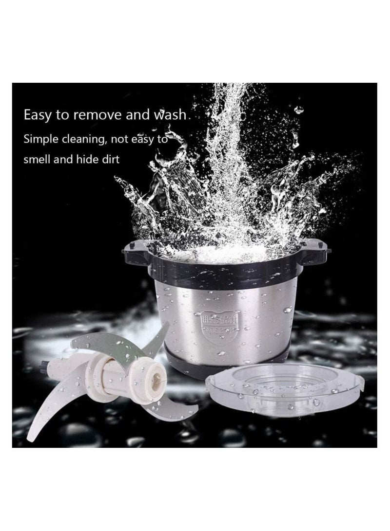 Electric Food Processor and Blender, Stainless Steel Blending Chopper for Meat Vegetable and Fruits 6L