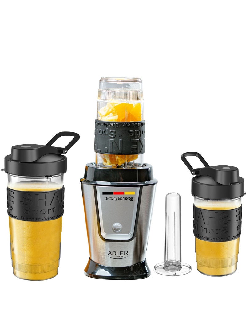 Germany technology personal blender with cooling stick & bottles 570ml & 400m BPA free cooling attachment Ice crush function max power 800W 1 year warranty