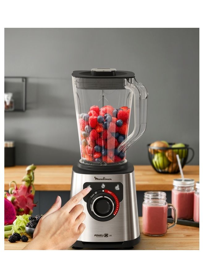 Blender | PerfectMix |High Speed  Blender Smoothie Maker | Mixer | Powelix Life Technology for fast Results | Light and Unbreakable Jar | Powerful Blending | InspiringApp |600 ml on the go bottle | 2 Years Warranty 2 L 1200 W LM88HD27 Silver