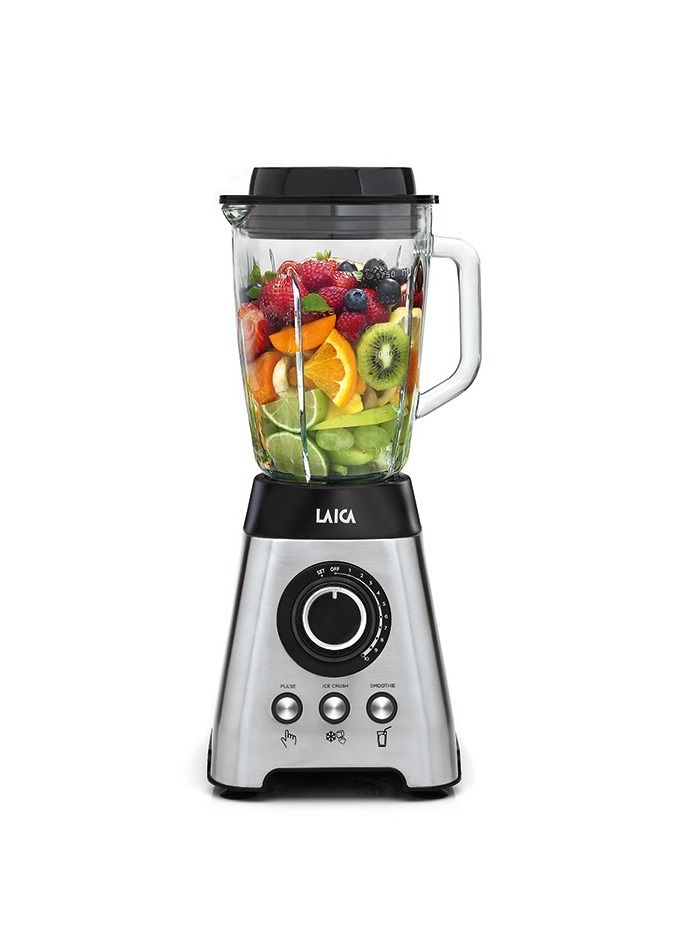 Xpro Multi-Function Blender with Vacuum Connection 1750 ml Glass Jug 6 Hardened Stainless Steel Blades 10 Speed Levels 3 Programmes 1200W