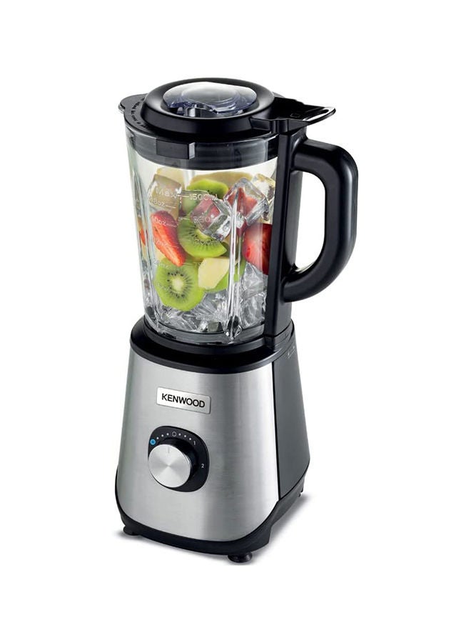 Glass Blender Smoothie Maker With Grinder Mill, Chopper Mill, Ice Crush Function 2 L 1000 W BLM45.720SS Silver/Clear/Black