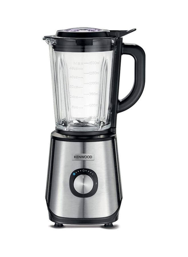 Glass Blender Smoothie Maker With Grinder Mill, Chopper Mill, Ice Crush Function 2 L 1000 W BLM45.720SS Silver/Clear/Black